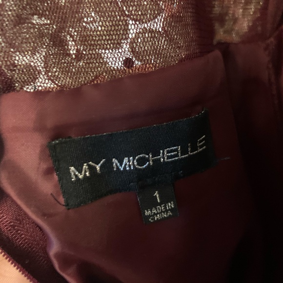 Gold and maroon prom dress - Picture 2 of 4